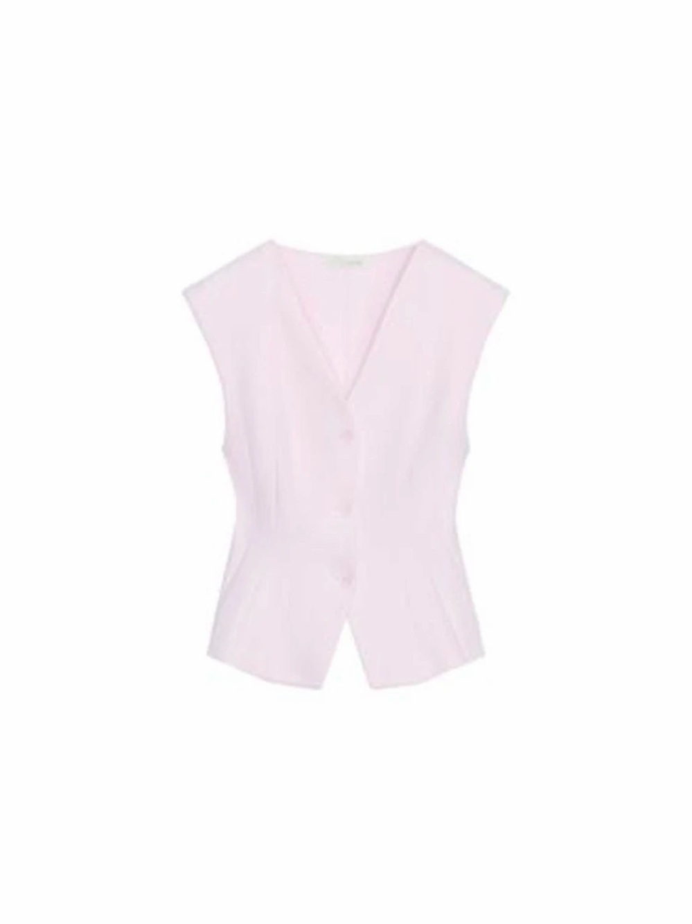 ZARA Pink Button Front Vest Size Medium